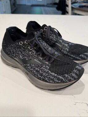 Brooks Gray and Black Knit Women’s Running Shoes
